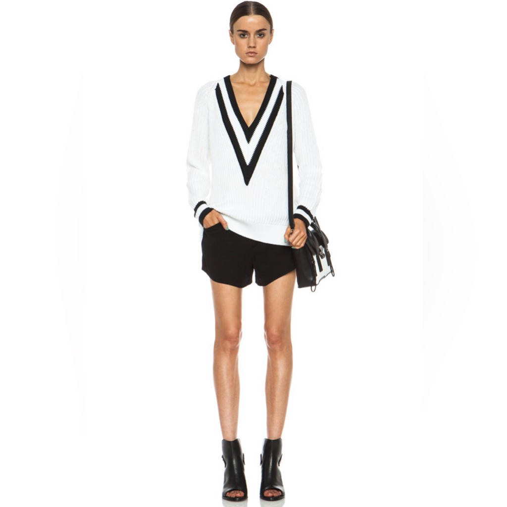 Rag & Bone ‘Talia’ Chunky Deep V Neck Sweatshirt